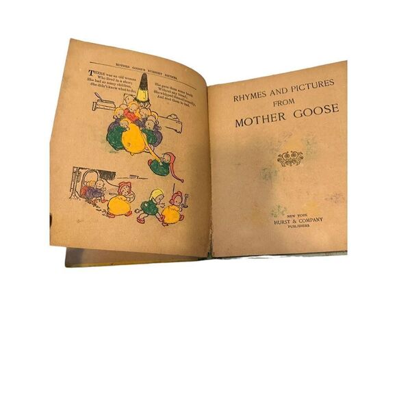 Antique Book Rhymes And Pictures From Mother Goose 1900’s Hurst & Company - Picture 11 of 14